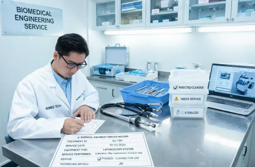 Biomedical engineering service bench